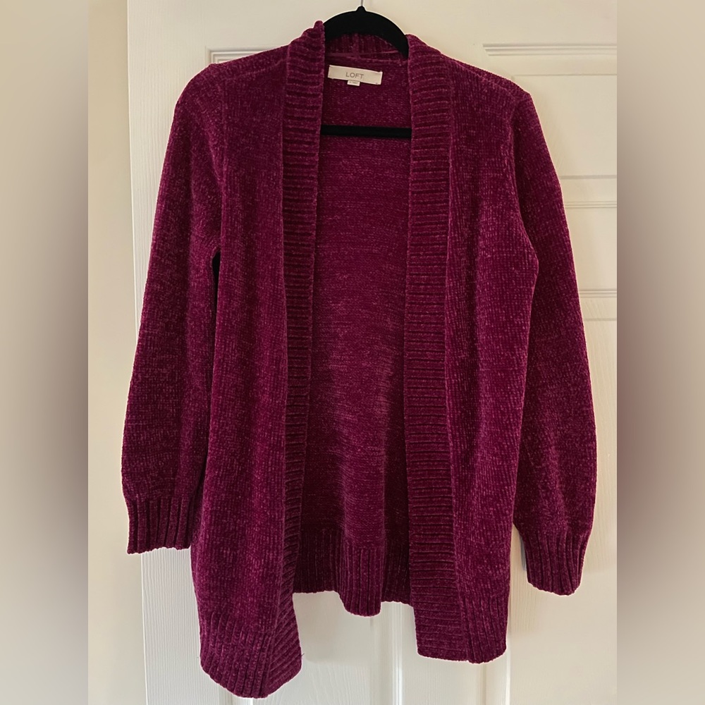 Loft Open Front Soft Cardigan - Berry/Fuschia - Small